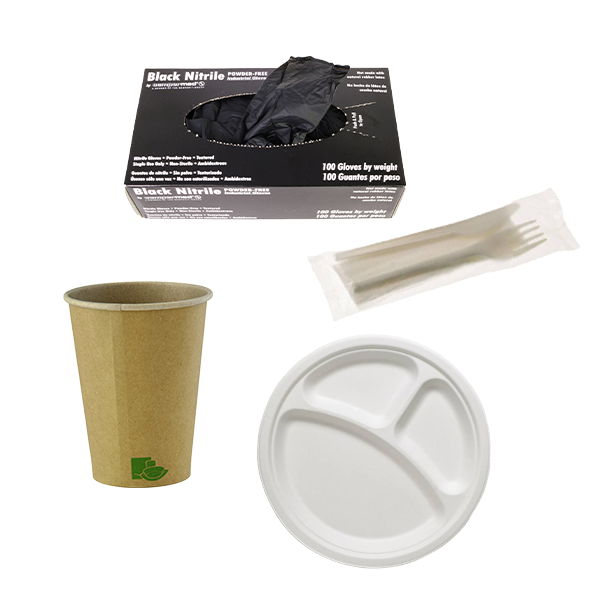 Paper, plastic, and recycled disposable plates, cups, gloves, and cups are available Central Florida Restaurant Supply in Winter Haven, Florida