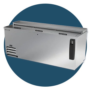 commercial-bottle-cooler Commercial grade refrigerated bottle coolers that is used in restaurants, hotels, bars, tiki bars, and foodservice locations. Available at Central Florida Restaurant Supply in Winter Haven, FL