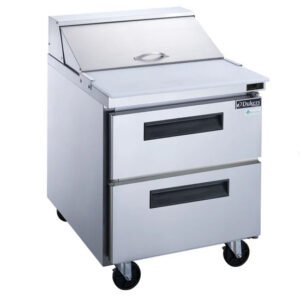 Dukers 2-Drawer Food Prep Table Refrigerator Stainless Steel DSP29-8-D2