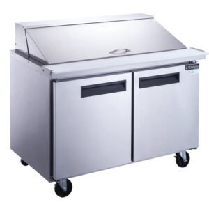 Dukers 2 Door Food Prep Table Restaurant equipment and items that can be purchased at Central Florida Restaurant Supply