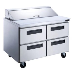 Dukers 4 Drawer Food Prep Table. Restaurant equipment and items that can be purchased at Central Florida Restaurant Supply.