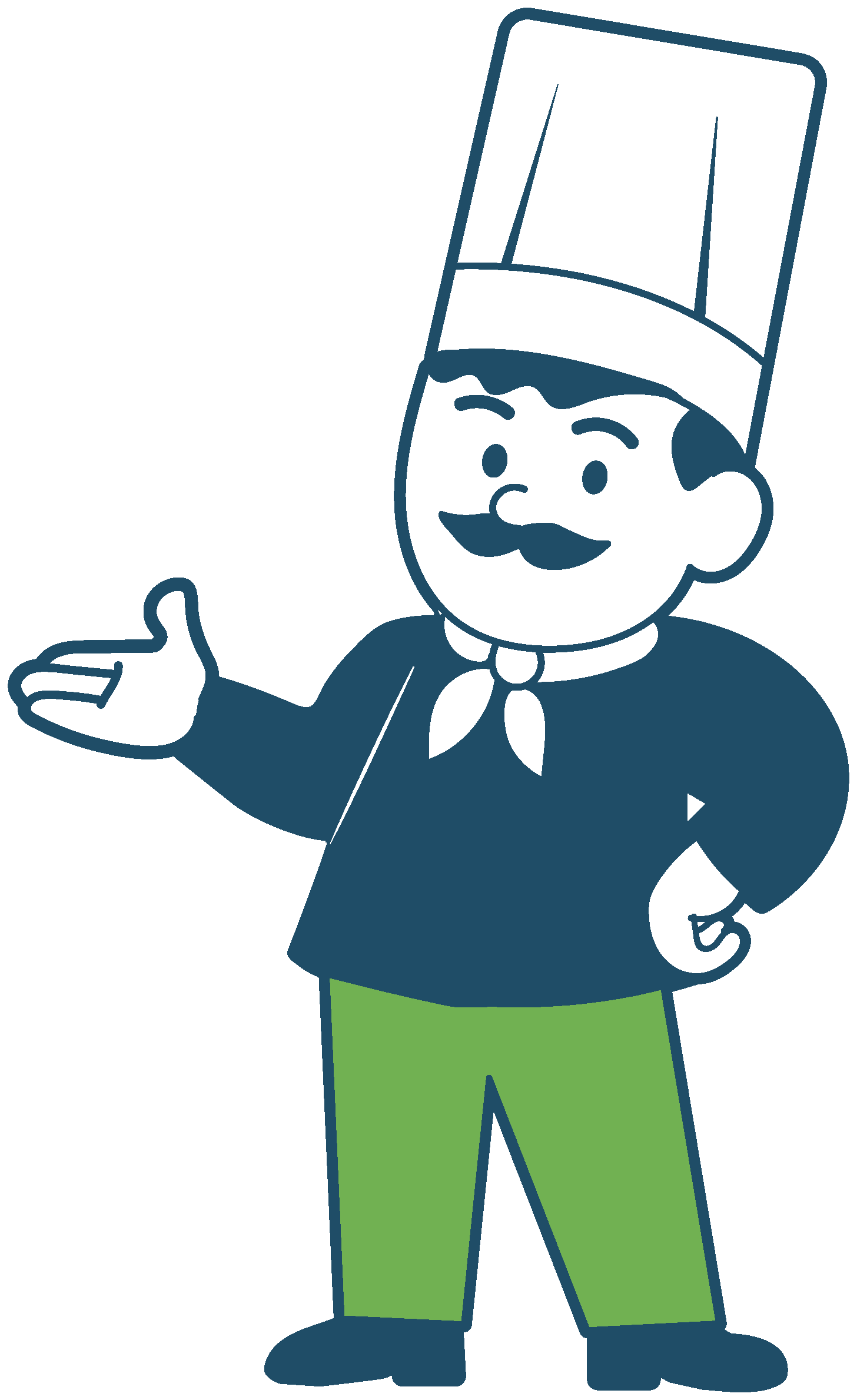 chef-vinny-with-his-arm-extended Chef Vinny the mascot for Central Florida Restaurant Supply in Winter Haven, FL