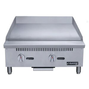 Dukers DCGM24 24-inch Wide Griddle with 1 Burner. Options in 3/4 inch thick plate or 1" thick plate. Available at Central Florida Restaurant Supply in Winter Haven, FL serving all of Polk County, Lake County, Orange County, Four Corners, and central Florida counties.