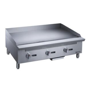 Dukers DCGM36 36-inch Wide Griddle with 1 Burner. Options in 3/4 inch thick plate or 1" thick plate. Available at Central Florida Restaurant Supply in Winter Haven, FL serving all of Polk County, Lake County, Orange County, Four Corners, and central Florida counties.