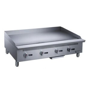 Dukers DCGM48 48-inch Wide Griddle with 1 Burner. Options in 3/4 inch thick plate or 1" thick plate. Available at Central Florida Restaurant Supply in Winter Haven, FL serving all of Polk County, Lake County, Orange County, Four Corners, and central Florida counties.