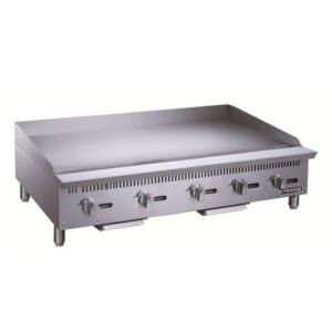 Dukers DCGM60 60-inch Wide Griddle with 1 Burner. Options in 3/4 inch thick plate or 1" thick plate. Available at Central Florida Restaurant Supply in Winter Haven, FL serving all of Polk County, Lake County, Orange County, Four Corners, and central Florida counties.