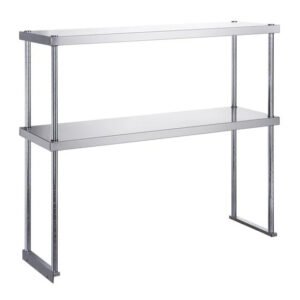 Dukers double overshelf attachment. Fits over Dukers undercounters and refrigerated food prep tables to add extra storage on top. Made from 201 stainless steel. Ships knockdown. Available at Central Florida Restaurant Supply in Winter Haven, FL serving all of Polk County, Lake County, Orange County, Four Corners, and central Florida counties.