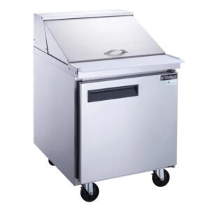 Dukers 1-Door Food Prep Table Refrigerator Stainless Steel with Mega Top DSP29-12M-S1