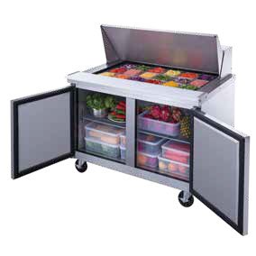 Dukers 2 Door Food Prep Table. Restaurant equipment and items that can be purchased at Central Florida Restaurant Supply
