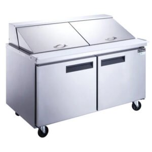 Dukers 2 Door Food Prep Table. Restaurant equipment and items that can be purchased at Central Florida Restaurant Supply