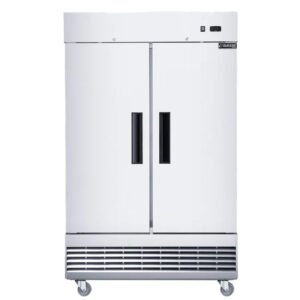 Dukers 2-door commercial freezer or refrigerator in stainless steel. Available at Central Florida Restaurant Supply in Winter Haven, FL serving all of Polk County, Lake County, Orange County, Four Corners, and central Florida counties.