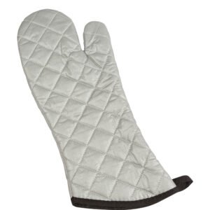 Oven Mitt - Silver Silicone - 1 Pair