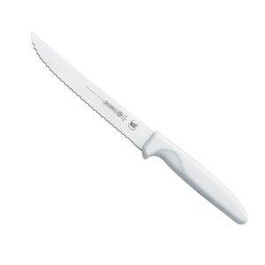 Knife Utility Slicer 6" Serrated Blade - White Handle