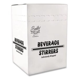 7.75" Cocktail Straws - Black - 500 per Box