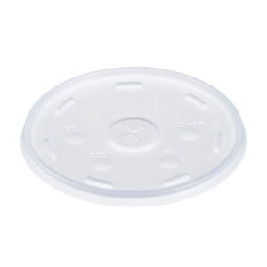 Plastic Cup Lid 32 oz w/"X" Straw Slot - Trans - 50 per Sleeve