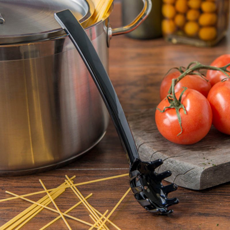 Buffet Pasta Fork 9-1/2" - Black - Image 4