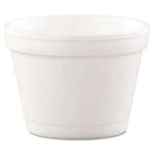 Styrofoam Cup/Container 4oz Squat - 50 per Sleeve