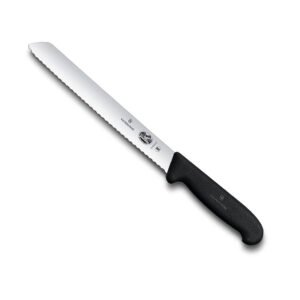 Bread Knife 8" Wavy Edge - Black Handle