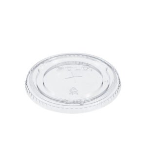 12-24 oz Plastic PET Straw Slotted Lid - Clear - 100 per Sleeve