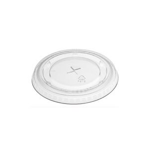Plastic Cup Lid 16-24oz w/X Straw Slot - Clear - 100 per Sleeve