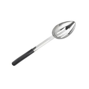 Serving Spoon Solid 2 Oz - Black Antimicrobial Handle
