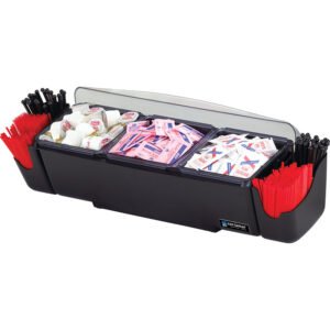 San-Jamar 3 Compartment Condiment Holder - 2 qt Inserts