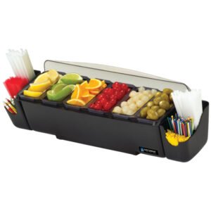 San-Jamar 6 Compartment Condiment Holder - 1 pt Inserts