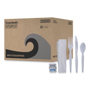 Cutlery Kit - Heavy Weight - White - 250 per case