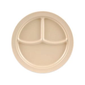 Plastic 3 Compartment Plate 10" - Tan