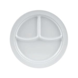Plastic 3 Compartment Plate 10" - White