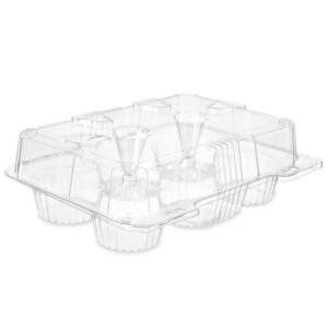 Cupcake Container 6 Compartment - Clear
