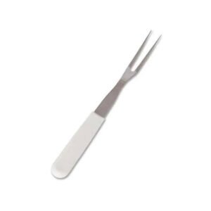 Curved Carving Fork 8" - White Handle
