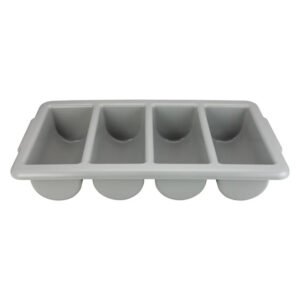 Cutlery Bin 4 Compartment - Gray