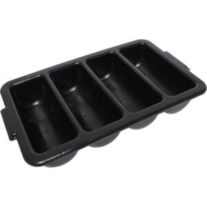 Cutlery Bin 4 Compartment - Black