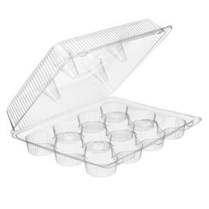 Cupcake Container 12 Compartment - Clear