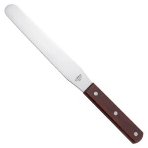 Bakery Spatula 7-7/8" x 1-1/4" Blade - Wooden Handle