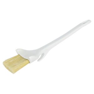 Pastry Brush 2" Wide w/Hook - White Plastic Handle