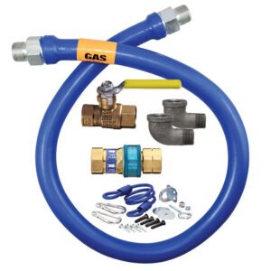 Gas Connector Hose Kit / Assembly 3/4" x 48" H/D - Blue