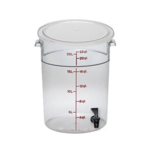 Beverage Dispenser 22qt Round - Clear