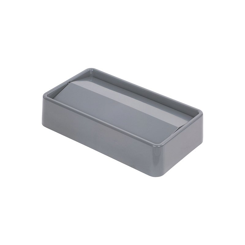 Rectangle Swing Top Slim Jim Trash Can Lid 23 Gallon - Gray