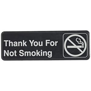 Sign "Thank You For Not Smoking" 3" x 9"