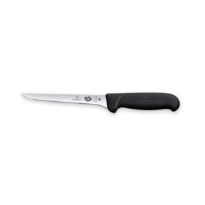 Boning Knife 6" Straight Narrow Blade - Black Handle