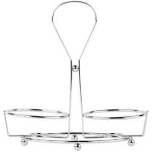 Oval Wire Cruet Rack - Round