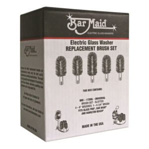 Glass Washer Replacement Slotted Brush Set