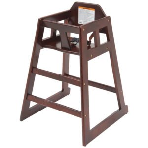 High Chair - Wood - Mahogany - Assembled