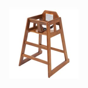 High Chair - Wood - Walnut - Assembled