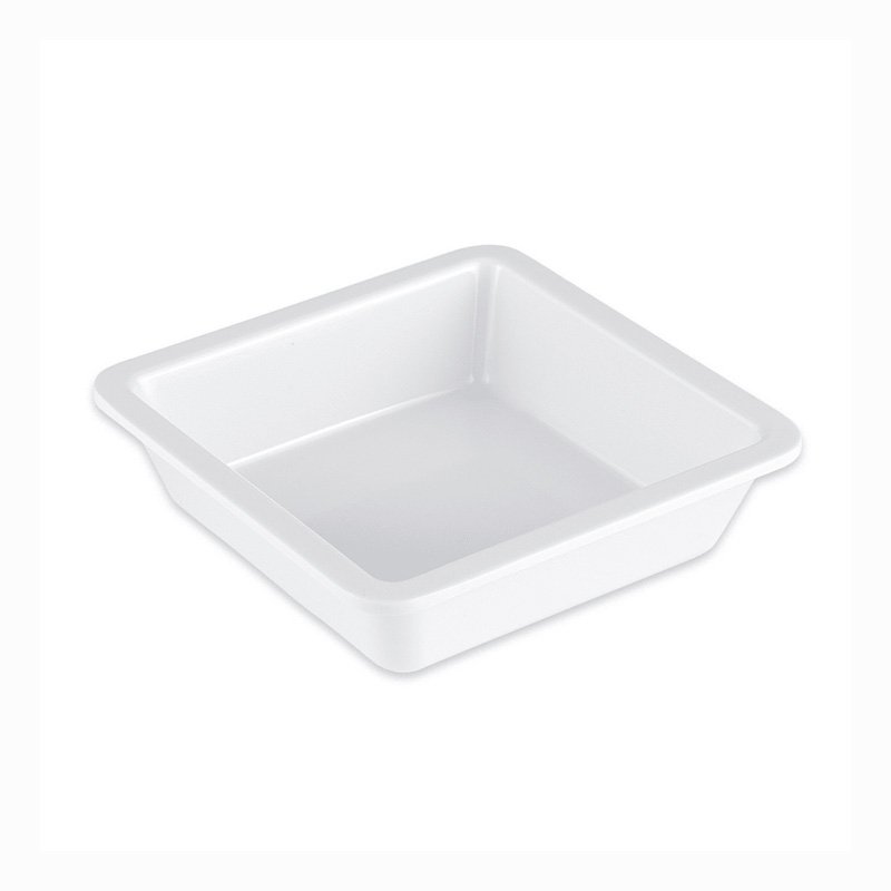 Plastic Square Side Dish 6 oz - White
