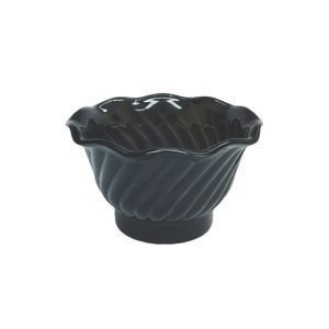Dessert Dish 5 oz Swirl - Black