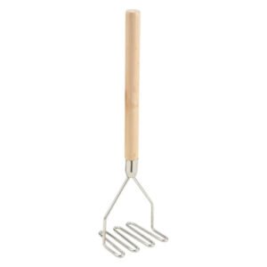 Potato Masher Square 4-1/2" x 17-3/4" - Wood Handle
