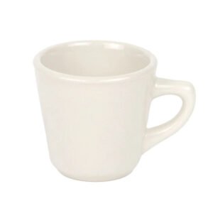 China Coffee Cup Rolled Edge 7 oz - White